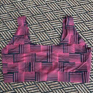 MeUndies Pink and Black Patterned Bra XL
